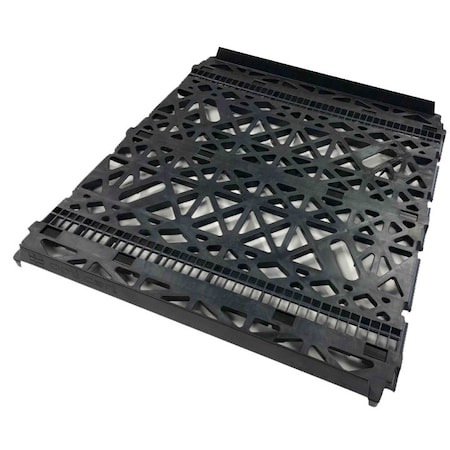 Effizient 28 in static plastic shelf with 3/8 in lip, black, PK 5 EF 28390